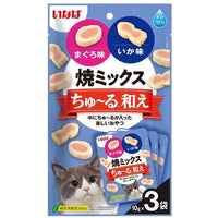 CIAO 肉泥肉粒小食 - 金槍魚+烏賊味 3袋X 6