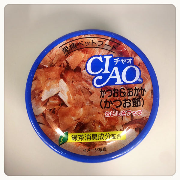 CIAO 貓罐罐 - 鰹魚 + 木魚 (鰹魚乾)　85g x 6個