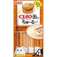 Ciao 罐罐系肉泥小食 4 條裝 -白肉金槍魚 白飯魚 x12