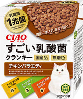 CIAO 1兆個乳酸菌乾糧 - 3款雞肉味 10袋 x 6