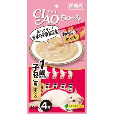 CIAO 糊仔小食 4 條裝 - 金槍魚味 (1歳前食用 )x12