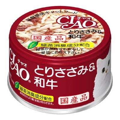 CIAO 貓罐罐 - 雞肉, 和牛 85g　x 6個