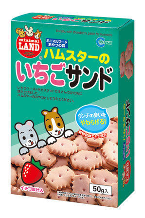 Marukan 小動物零食 - 草莓夾心餅 50g x6