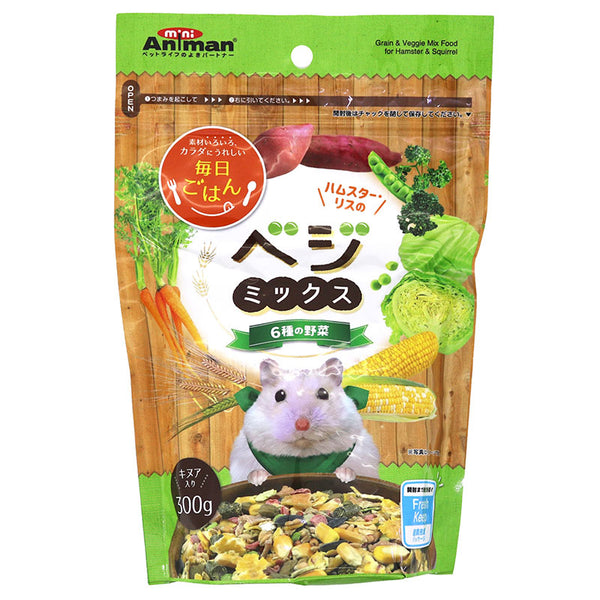 Animan 倉鼠主食 - 6種野菜 300g x 6