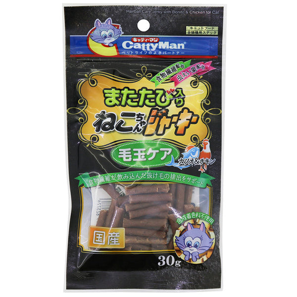 Cattyman 貓貓高食物纖維潔齒化毛零食木天寥 - 鰹魚+雞肉 30g x 6