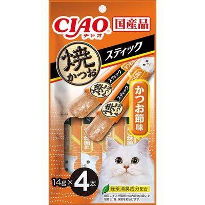 Ciao 啫喱肉棒 - 燒鰹魚 （木魚乾味）4條裝 x 12袋