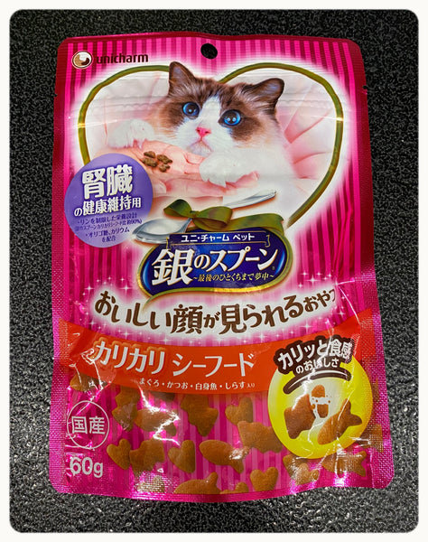 貓貓小食 三星銀匙 - 海鮮味脆餅（腎臟健康維持配方） 60g x 6